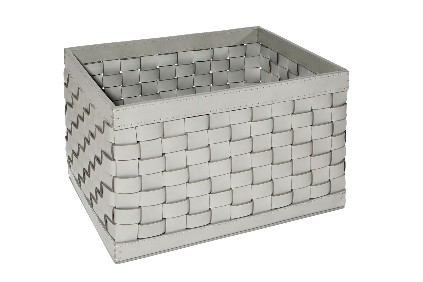 Riviere Barcellona Storage Basket – Rectangular High | Handwoven in luxurious leather, this elegant storage basket offers refined utility for a variety of spaces | Available in small and large sizes, with optional internal dividers (6 or 8 compartments) for organized storage | Ideal for storing accessories, linens, or everyday essentials with elevated style | A perfect solution for sophisticated homes, yachts, or boutique hospitality settings | Home accessories & leather goods | 2Jour Concierge, your luxury