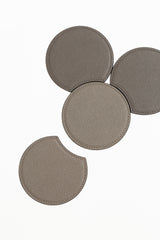x Piet Boom Form Double-Face Leather Coasters with Rigid Metal Structure