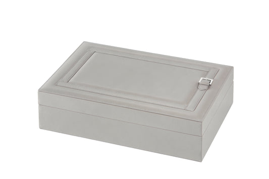 Riviere Mila Leather-Covered Glasses Box With Suede Lining | Stylish Design with 'Belt' Decoration | Holds up to 6 Pairs of Glasses | Suede Lining for Added Protection | Explore a Range of Luxury Glasses Boxes at 2Jour Concierge, #1 luxury high-end gift & lifestyle shop