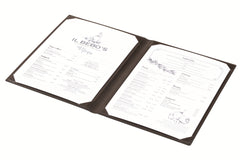 Bis Leather Double Menu Holder with Soft Padding on the Cover Side