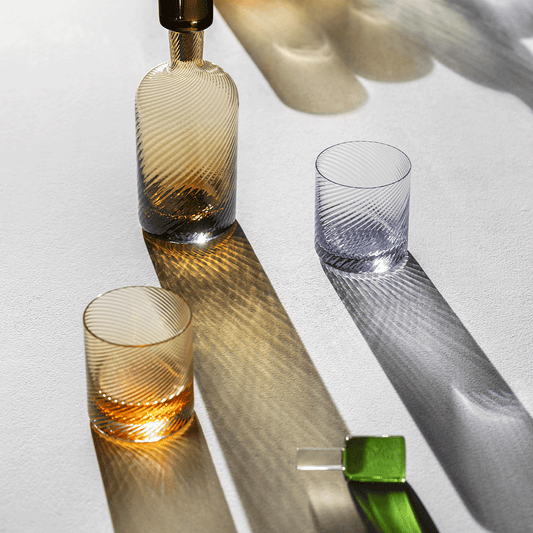 Borealis Murano Glass Set of Decanter and Two Tumblers