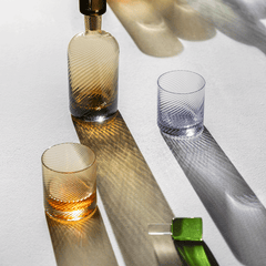 Borealis Murano Glass Set of Decanter and Two Tumblers