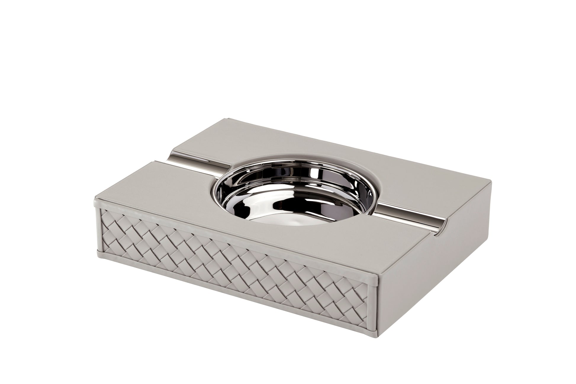 Zeno Handwoven Leather-Covered Cigar Ashtray | Elegant Design with Handwoven Leather Cover | Perfect for Enjoying Cigars in Style | Explore a Range of Luxury Cigar Accessories at 2Jour Concierge, #1 luxury high-end gift & lifestyle shop