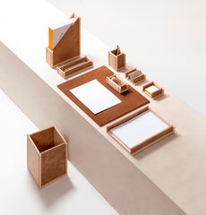 Carré Leather-Covered Desk Blotter