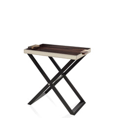 Lipari Matte Amara Ebony Butlers Serving Table | Tray