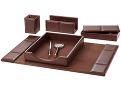 Celio Classic Stitched Leather-Covered Mail Holder