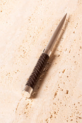 Celio Letter Opener With Handwoven Leather Inserts