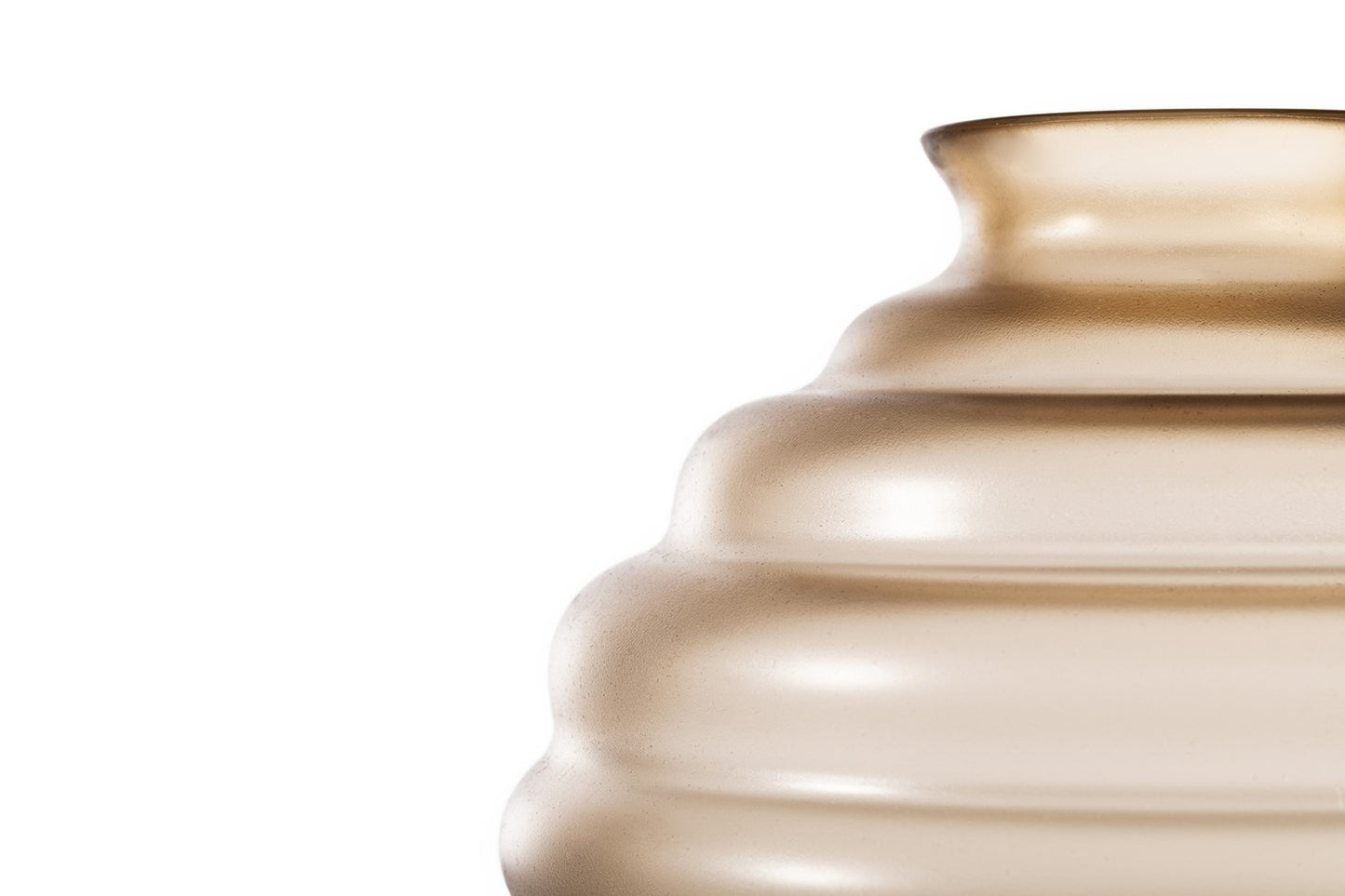 Deco Murano Glass Vase, Moka