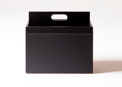 x Elie Saab Monogram Leather-Covered Wood Magazine Holder