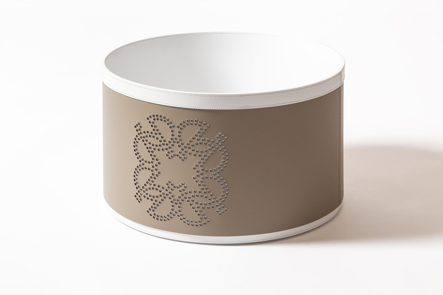 x Elie Saab Ecusson Regenerated Leather Storage Basket, Round