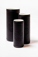 x Elie Saab Ecusson Ceramic Vase with Monogram Leather Padded Cover