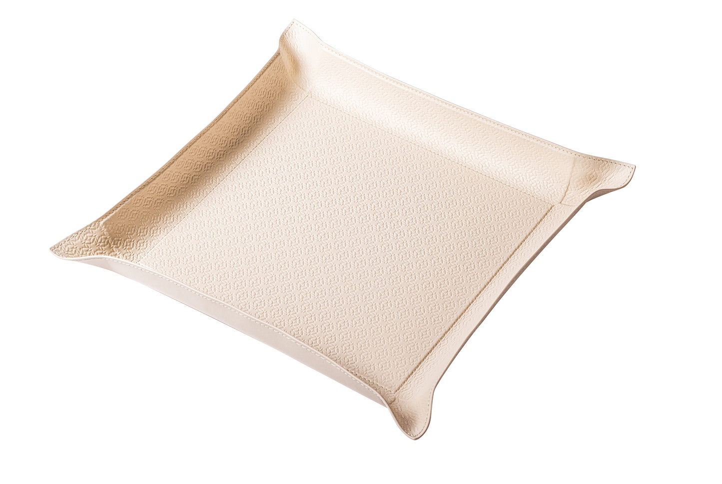 x Elie Saab Leather-Lined Monogram Valet Tray Square XL w Bendable Sides