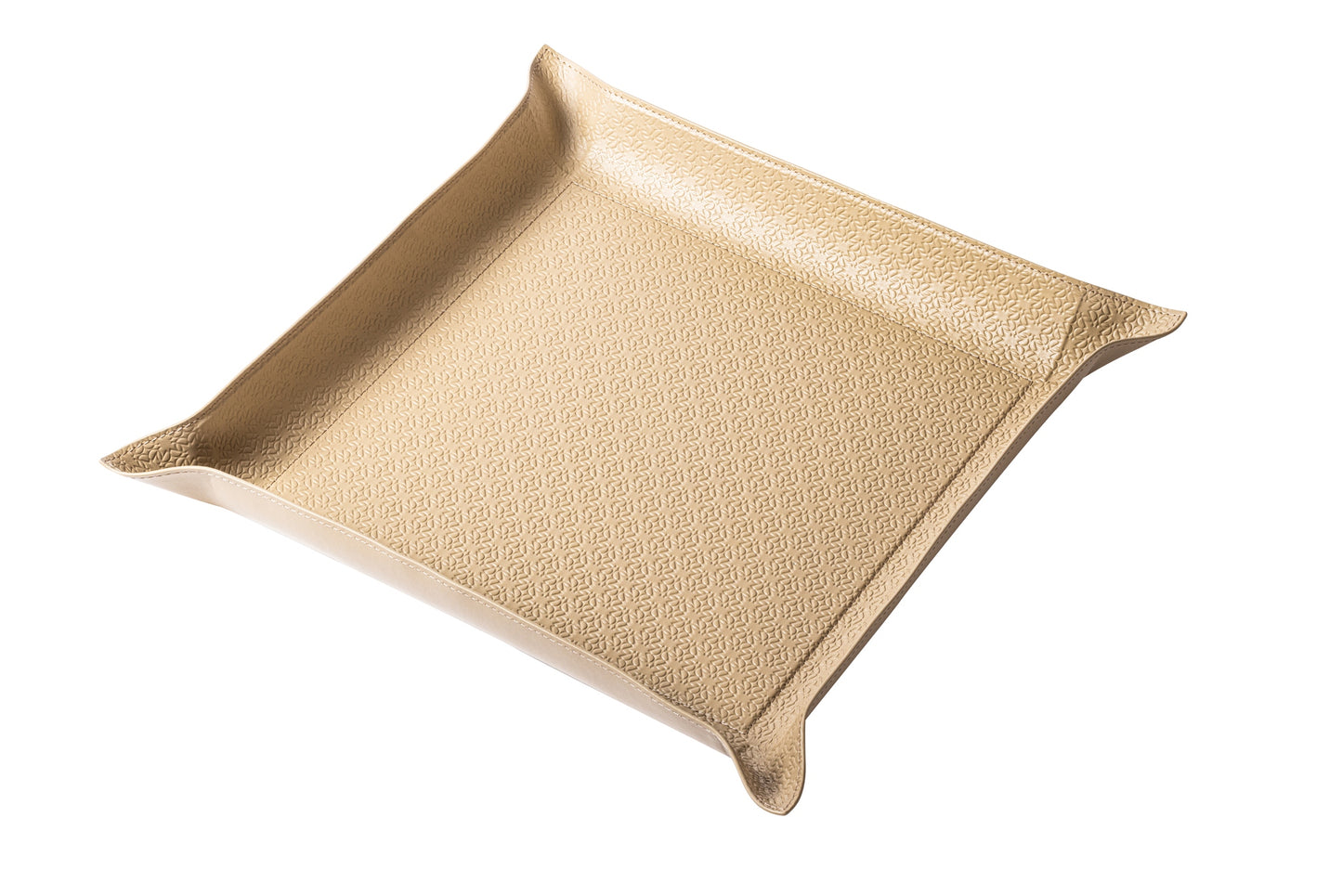 x Elie Saab Leather-Lined Monogram Valet Tray Square XL w Bendable Sides