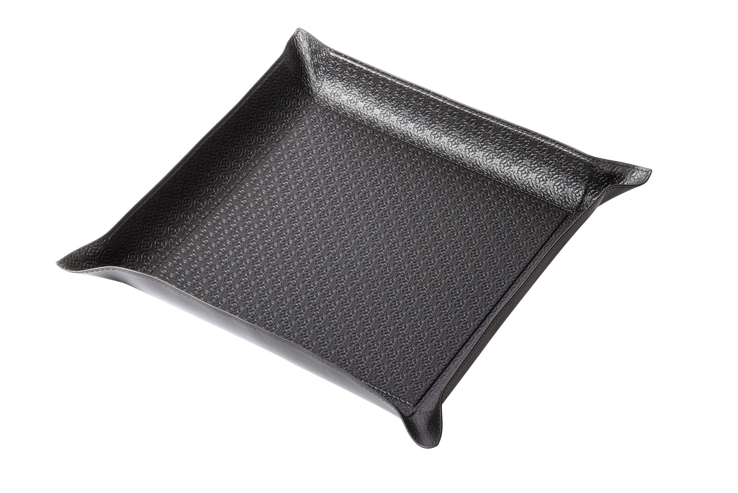 x Elie Saab Leather-Lined Monogram Valet Tray Square XL w Bendable Sides
