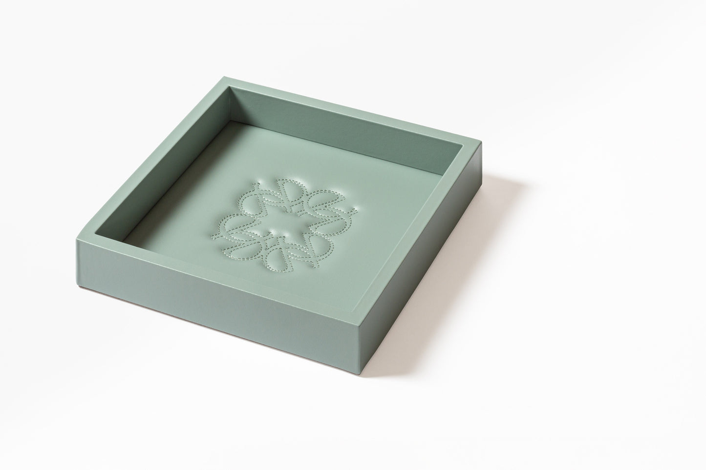 x Elie Saab Ecusson Leather Monogram Valet Tray Square