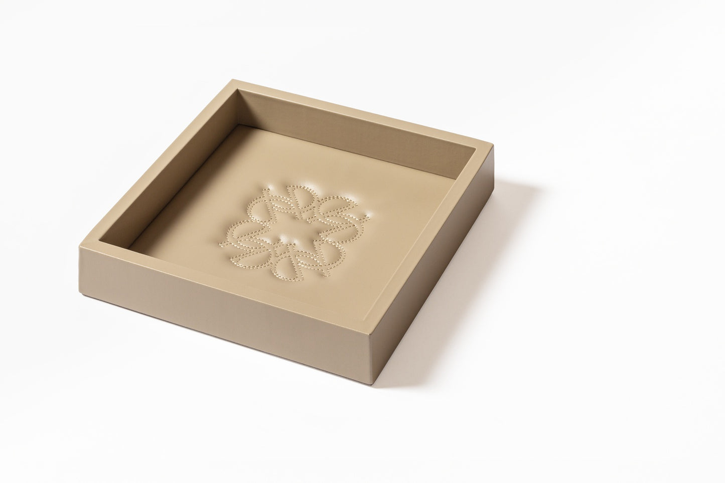 x Elie Saab Ecusson Leather Monogram Valet Tray Square