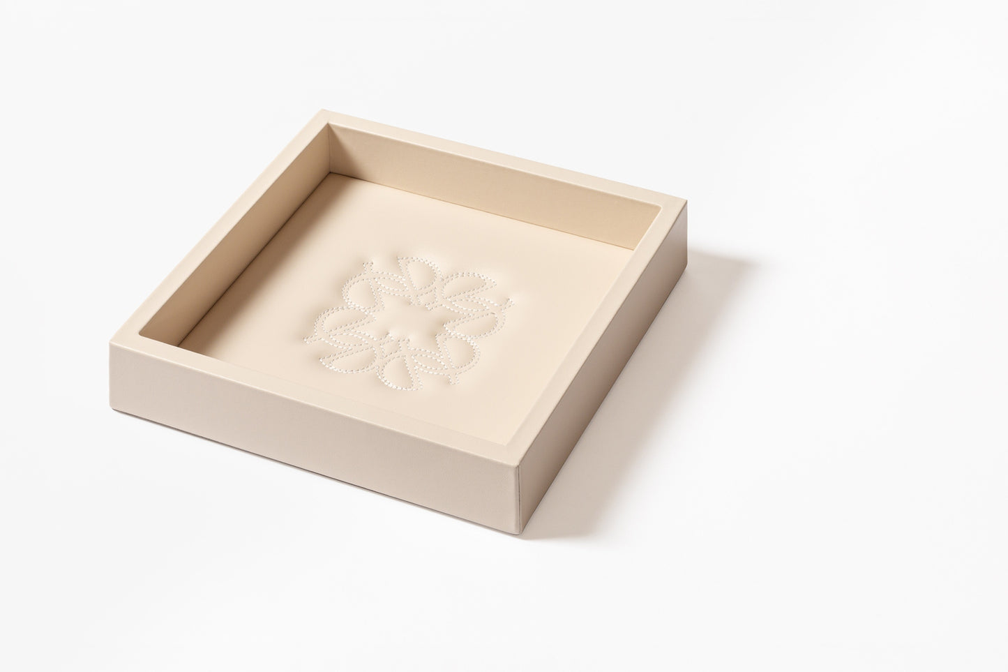 x Elie Saab Ecusson Leather Monogram Valet Tray Square