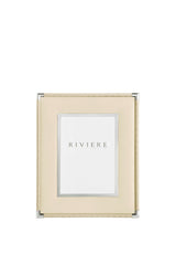 Thea #2 Leather Picture Frame With Metal Trim