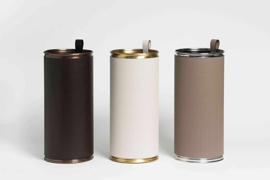 Pinetti Leather-Covered Metal Umbrella Stand With Handle | Stylish and Functional Design | Convenient Handle for Easy Mobility | Explore a Range of Luxury Home Accessories at 2Jour Concierge, #1 luxury high-end gift & lifestyle shop
