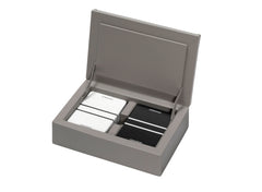 Eva Leather Playing Card Holder with Handwoven Lid