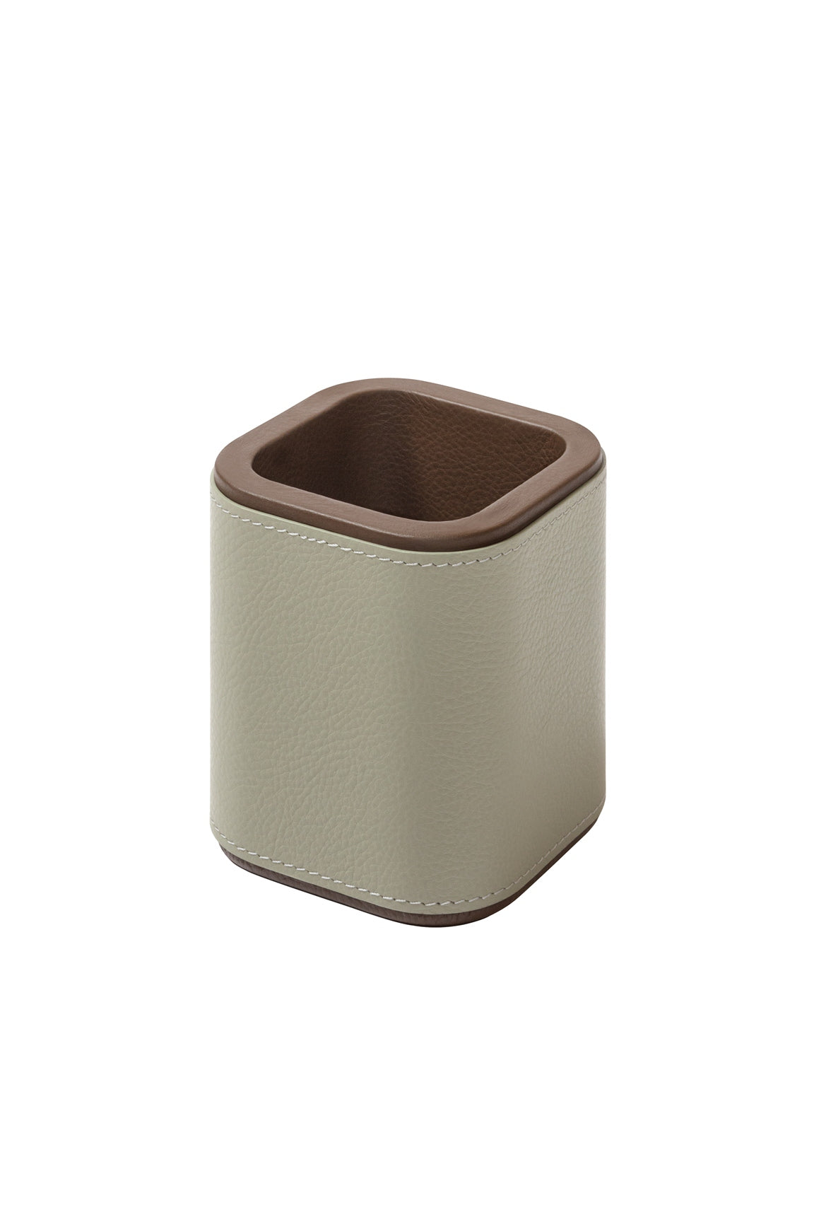 Giobagnara x Poltrona Frau Pen Holder | Leather-Covered Wood Structure | Made in Pelle Frau® Leather | Explore Premium Office Accessories at 2Jour Concierge, #1 luxury high-end gift & lifestyle shop