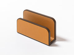 x Poltrona Frau Leather-Covered Wood Envelope Holder