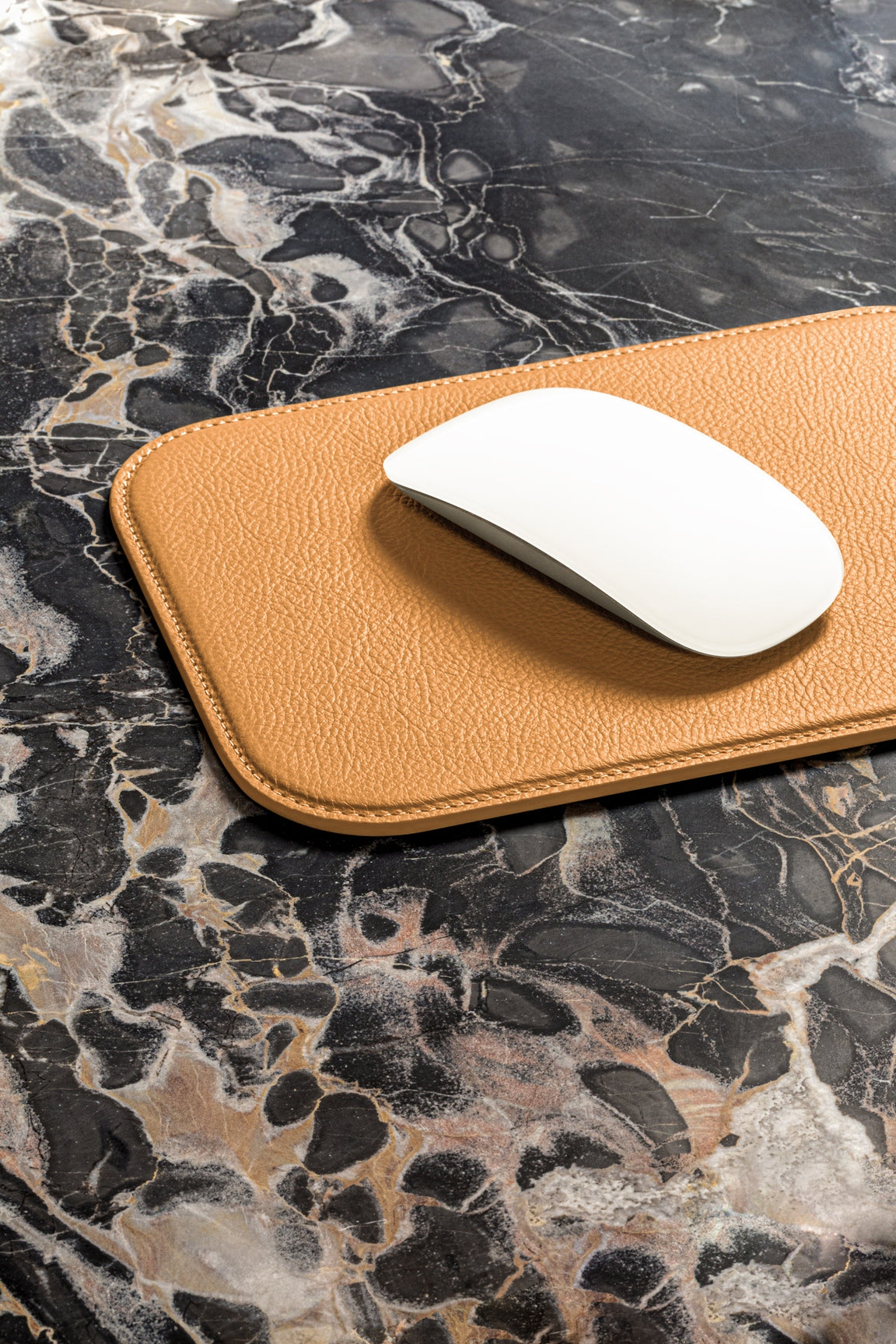 Giobagnara x Poltrona Frau Leather Mouse Pad | Leather-Covered Rigid Mouse Pad | Made in Pelle Frau® Leather | Explore Premium Office Accessories at 2Jour Concierge, #1 luxury high-end gift & lifestyle shop