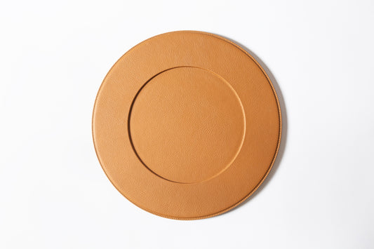 x Poltrona Frau Leather Underplate Placemat with Aluminium Inner Structure