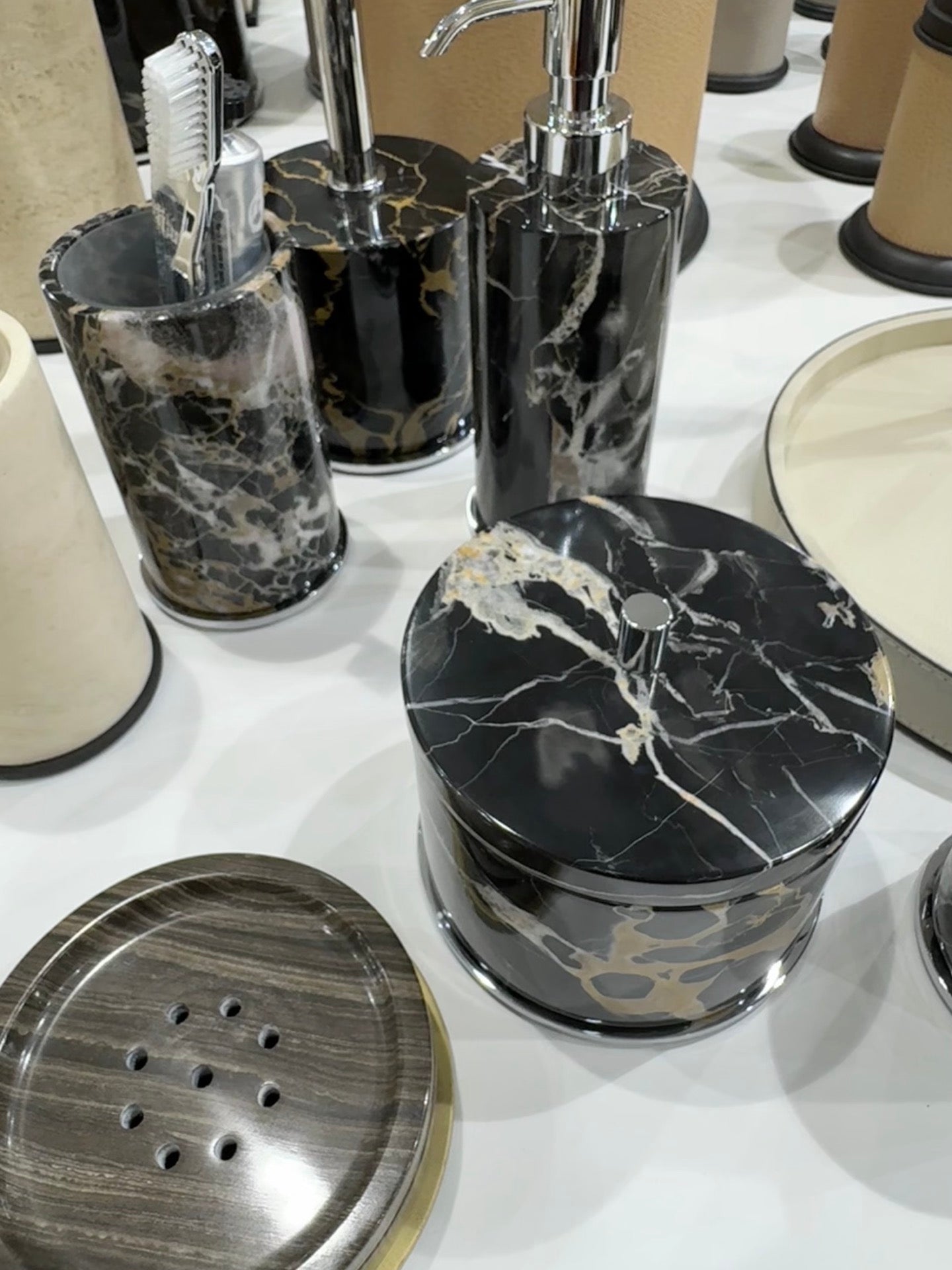 Positano Marble Rectangular Soap Bowl