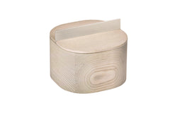 Dama Wood Box Square Rounded with Brushed Metal Handle