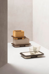 x Glenn Sestig Lloyd Tray: Leather-Covered Wood, Rectangular
