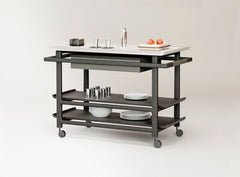 x Glenn Sestig Lloyd Tabi Serving Trolley with Corian® Top Natural