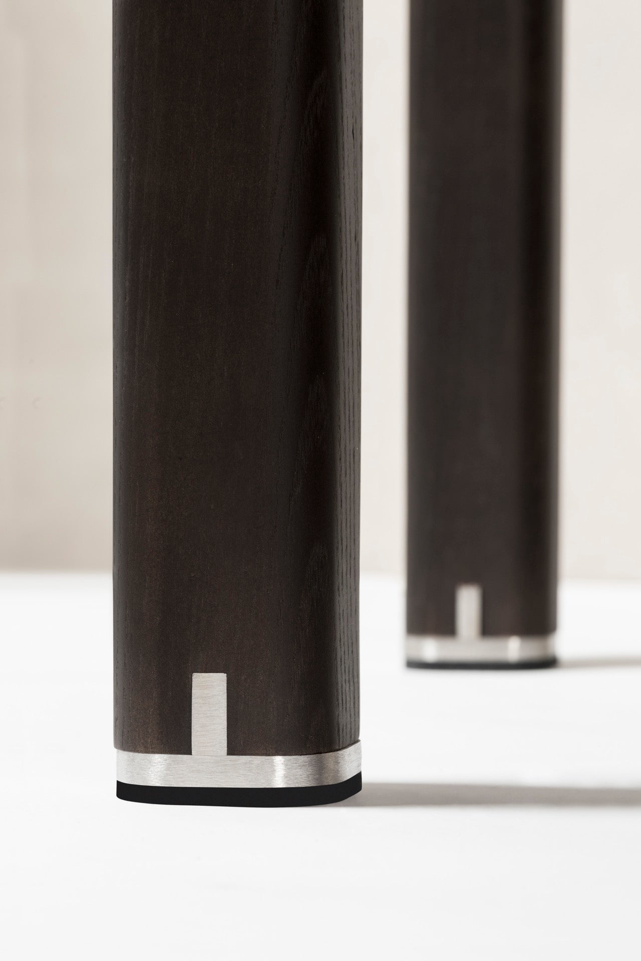 Giobagnara × Glenn Sestig | Lloyd Console: Leather and Canaletto walnut with iron or brushed bronze feet | Furniture / Console Tables + Étageres | 2Jour Concierge, your luxury lifestyle shop | modern craftsmanship, Italian design, sculptural interiors, refined living