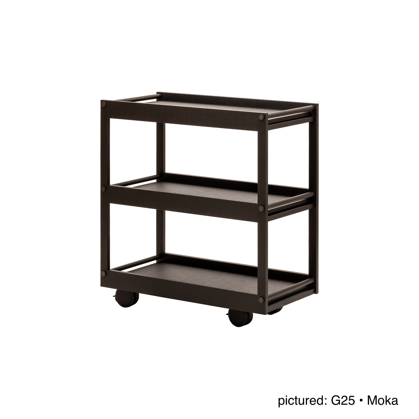 Giobagnara | Jeremy Serving Trolley N°2: Wooden service trolley with metal details and extendable surfaces | Furniture / Servant Tables & Trolleys | 2Jour Concierge, your luxury lifestyle shop | premium serving solutions for refined residential and hospitality interiors
