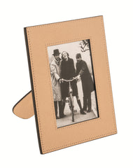 Peter Leather Picture Frame w Flexible Plastic Protection