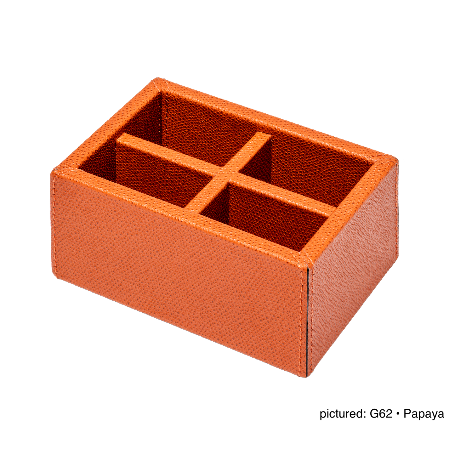 Giobagnara | Ritz Sugar Packet Holder: Leather-covered sugar packet holder with internal dividers | Serveware + Hospitality / Tabletop + Condiment Accessories | 2Jour Concierge, your luxury lifestyle shop | premium tabletop organization for expensive interiors, coffee service, hospitality counters, and curated table settings