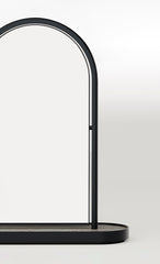 x Glenn Sestig Nobble Marble Freestanding Mirror with Brushed Bronze Detailing