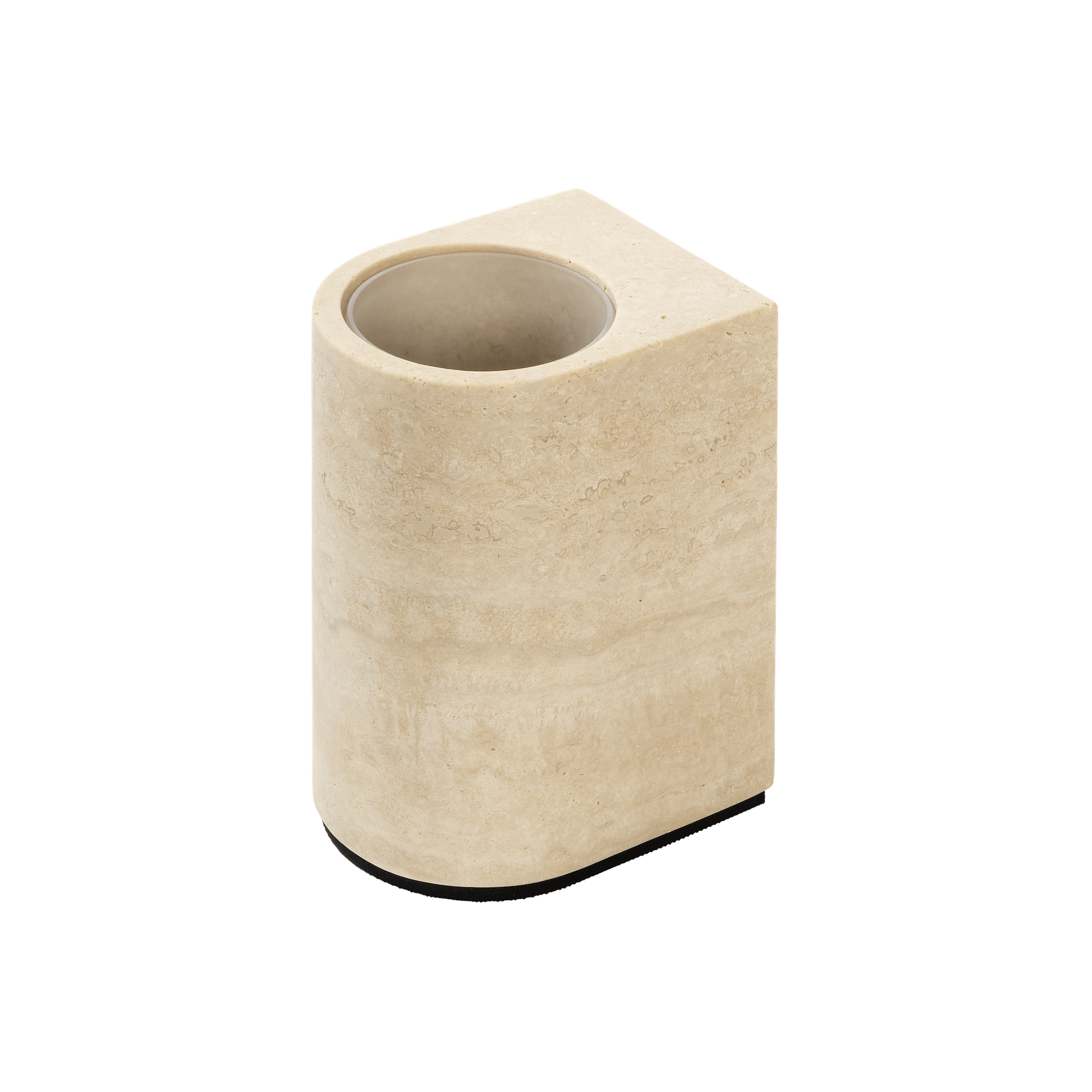 Giobagnara Noble | Toothbrush Holder: Marble with brushed bronze detailing and smooth finish | Bathroom / Bathroom Collection | 2Jour Concierge, your luxury lifestyle shop | luxury interiors, hospitality décor, elegant living, designer home accessories, boutique hotels, refined lifestyle, yacht décor, office décor, executive interiors