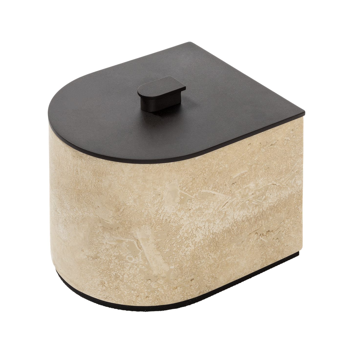 Giobagnara Noble | Marble Box: Travertine marble with brushed bronze detailing and smooth finish, available in high and low versions | Bathroom / Bathroom Collection | 2Jour Concierge, your luxury lifestyle shop | luxury interiors, hospitality décor, elegant living, designer home accessories, boutique hotels, refined lifestyle, yacht décor, office décor, executive interiors
