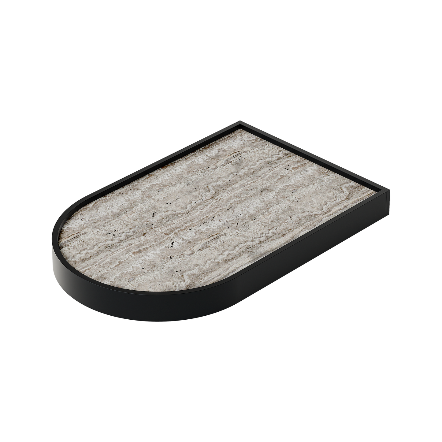 Giobagnara Noble | Valet Tray: Travertine marble with brushed bronze detailing and smooth finish, available in multiple sizes | Bathroom / Bathroom Collection | 2Jour Concierge, your luxury lifestyle shop | luxury interiors, hospitality décor, elegant living, designer home accessories, boutique hotels, refined lifestyle, yacht décor, office décor, executive interiors
