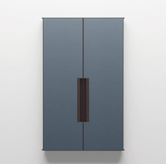 Glenn Sestig × Giobagnara | Meraya Wall Mirror with Doors: Leather-covered architectural mirror with concealed doors | Furniture / Mirrors | 2Jour Concierge, your luxury lifestyle shop | premium wall mirrors for expensive interiors, curated residences, and high-end architectural spaces