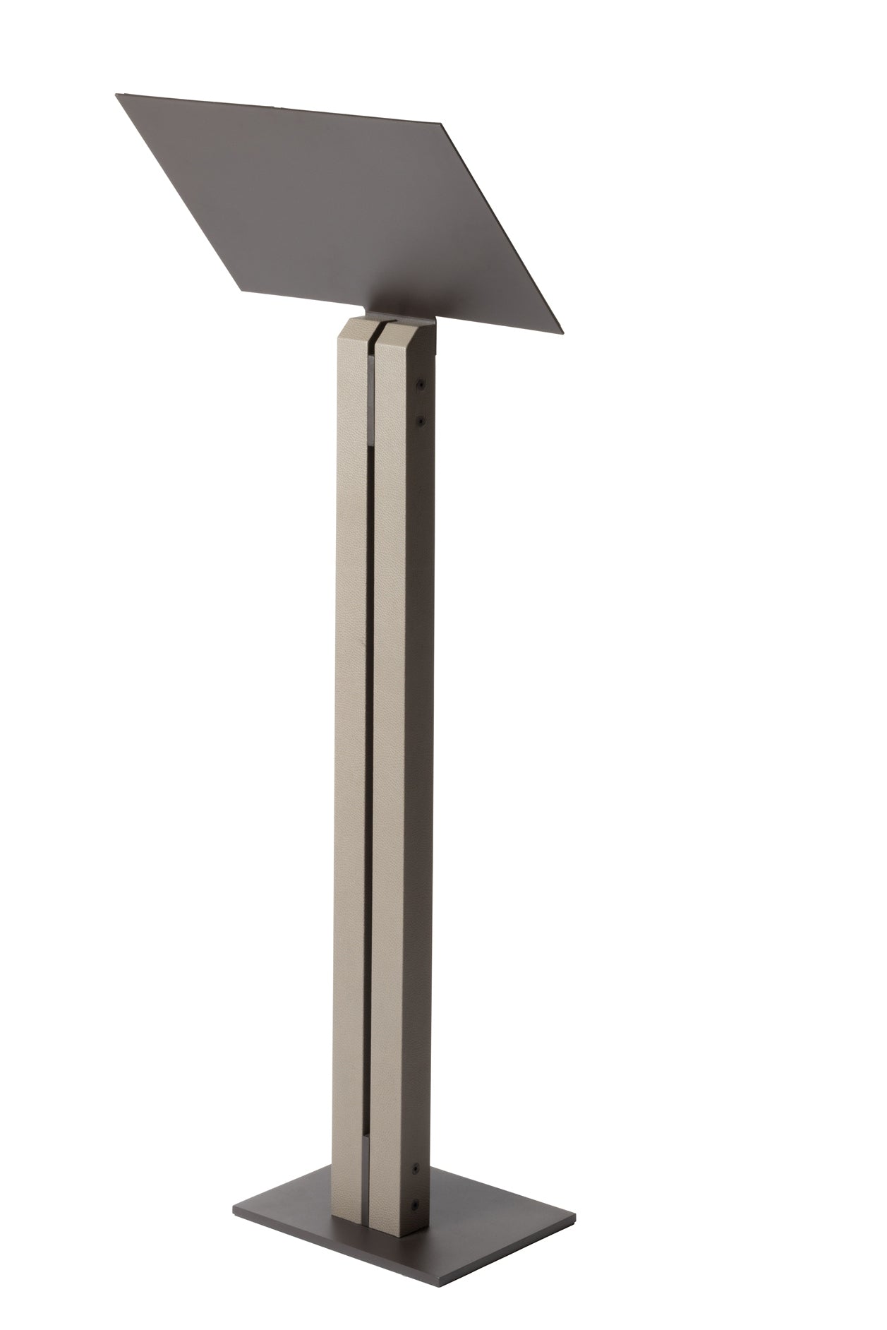 Pillar Metal Picture | Menu Frame Stand w Leather Inserts