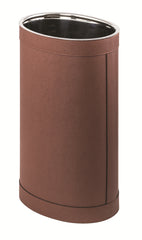 Crosby Oval Leather-Covered Metal Umbrella Stand