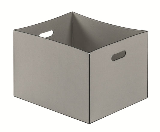 Giobagnara Marea Basket | All-leather structure with side handles | Perfect for closet organization, accessories storage, and decorative home solutions | Home Decor, Storage, and Closet Organizers | 2Jour Concierge, your luxury lifestyle shop