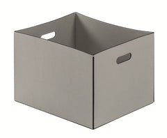 Marea Leather Storage Basket with Side Handles Rectangular M