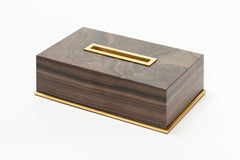 Rechteckiger Taschentuchhalter aus Positano-Marmor