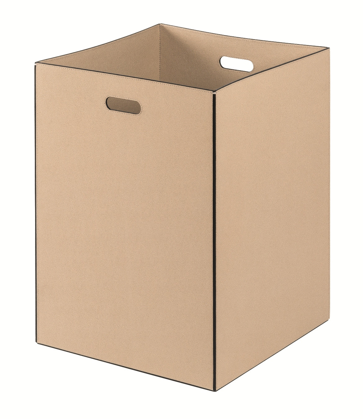 Marea Leather Storage Basket with Side Handles Square High L