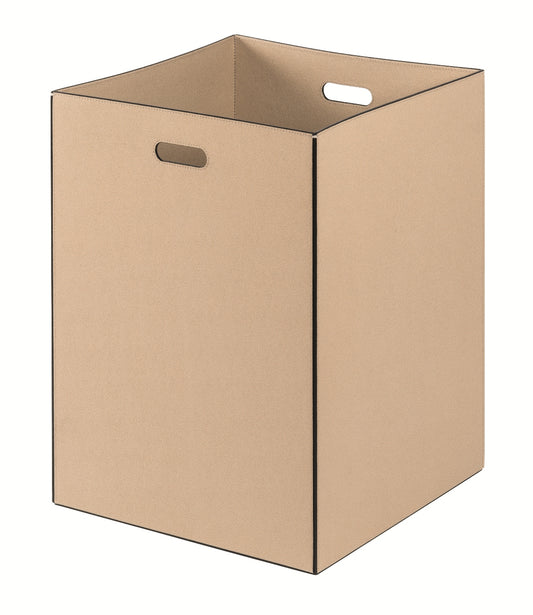 Marea Leather Storage Basket with Side Handles Square High L