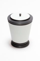 Manhattan Leather-Covered Metal Bin