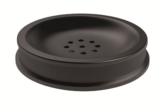 Giobagnara Positano soap bowl | Part of the Positano bathroom collection | Leather-covered solid brass structure with brass base frame | Features a non-slip waterproof rubber base | Available in chrome, bronze, or brass finishes | Bathroom accessories | 2Jour Concierge, your luxury lifestyle shop